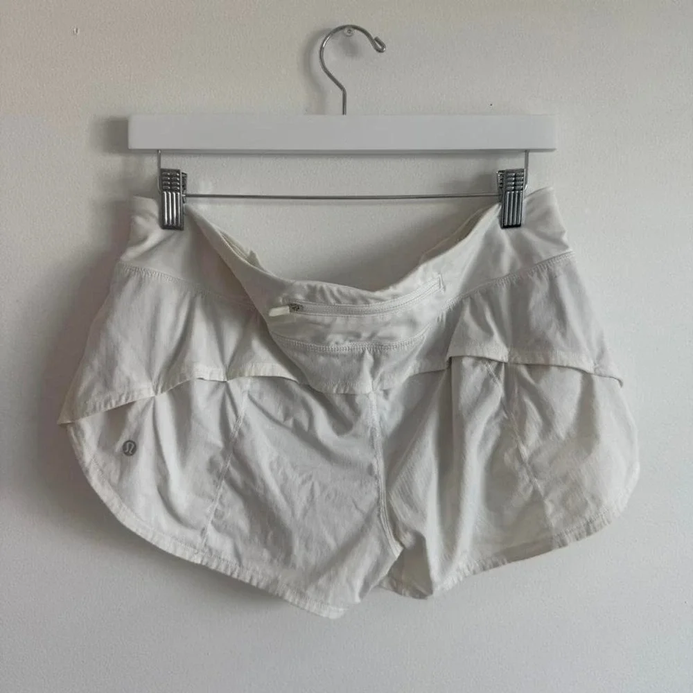 white lululemon‎ speed up shorts